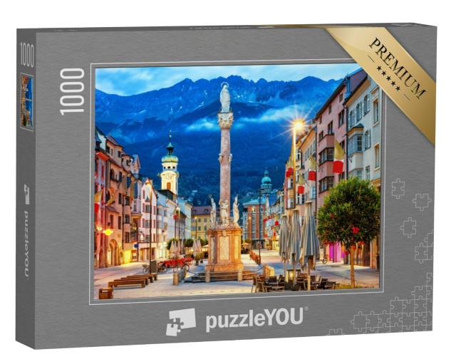 Puzzel 1000 stukjes „Innsbruck: oude stad in de bergen van Tirol“