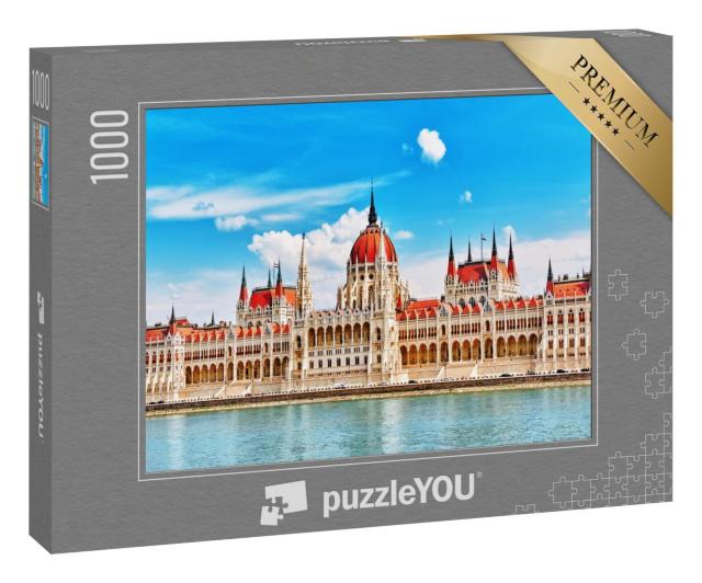 Puzzle 1000 Teile „Das ungarische Parlament an der Donau, Budapest“