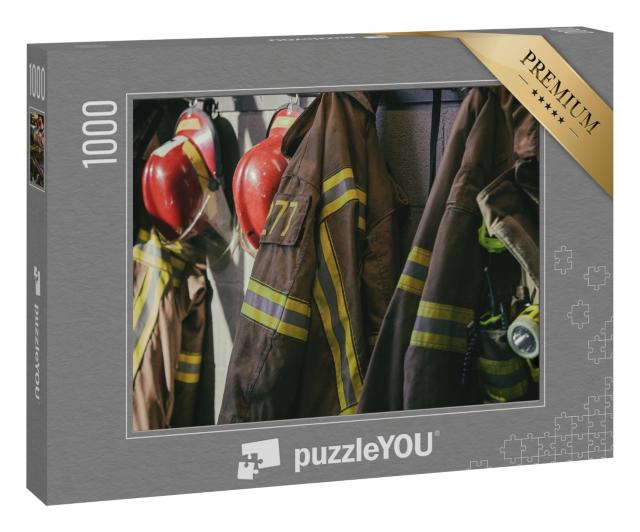 Puzzle 1000 Teile „Kleidung der Feuerwehr, bereit für den Einsatz“