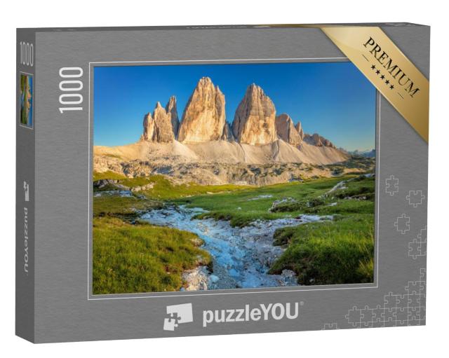 Puzzel 1000 stukjes „De beroemde drie toppen in de Dolomieten, Italië“