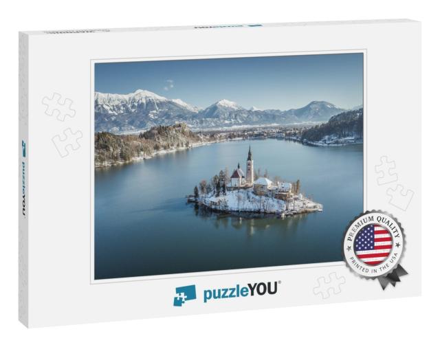 Panoramic View of Famous Bled Island Blejski Otok At Scen... Jigsaw Puzzle