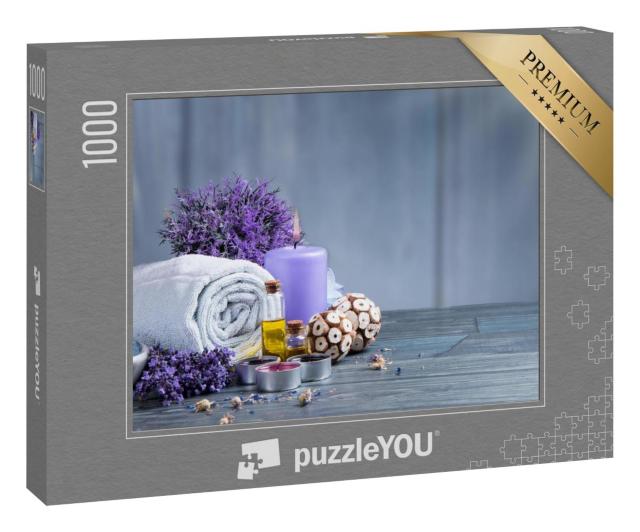 Puzzle 1000 Teile „Spa-Massage mit Öl und Lavendel“