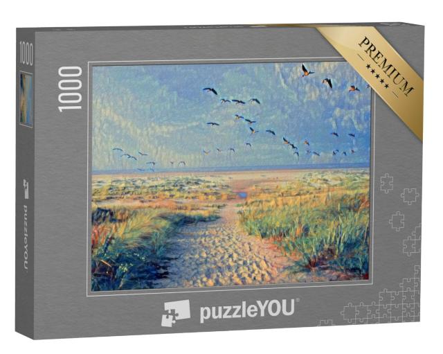 Puzzel 1000 stukjes „in de stijl van Paul-Cezanne - Eenden - Puzzelverzameling Kunstenaars & Schilderijen“