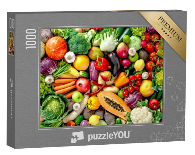Puzzel 1000 stukjes „Assortiment verse groenten en fruit“