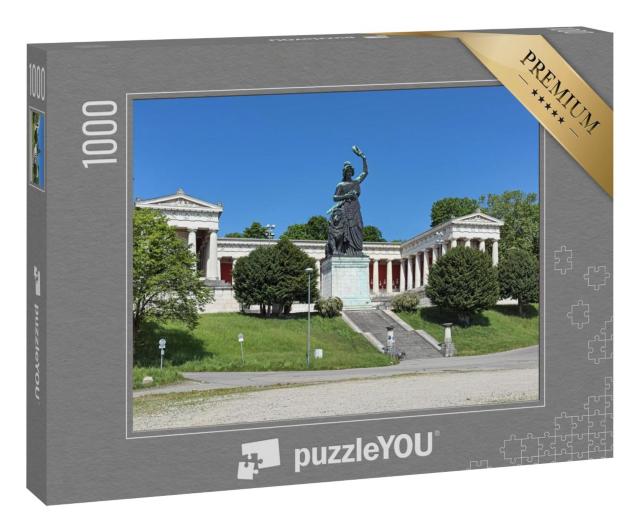 Puzzle 1000 Teile „Statue der Bavaria vor der Ruhmeshalle in München“