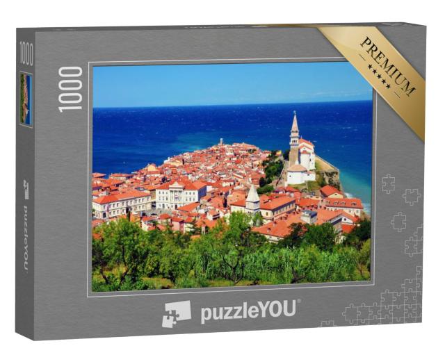 Puzzel 1000 stukjes „Mooie stad Piran in Slovenië“