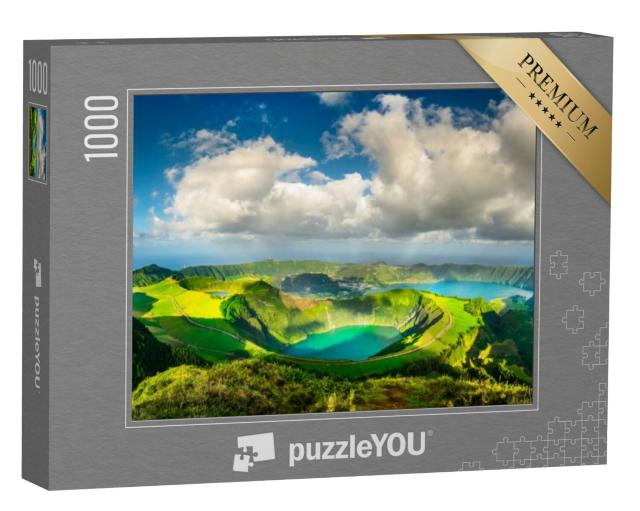 Puzzel 1000 stukjes „De blauwe en groene meren, Azoren“