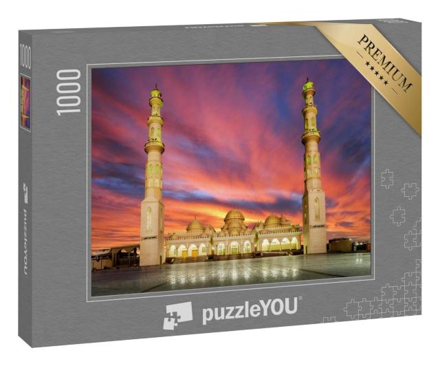 Puzzle 1000 Teile „Sonnenaufgang über der Moschee von Hurghada, Ägypten“