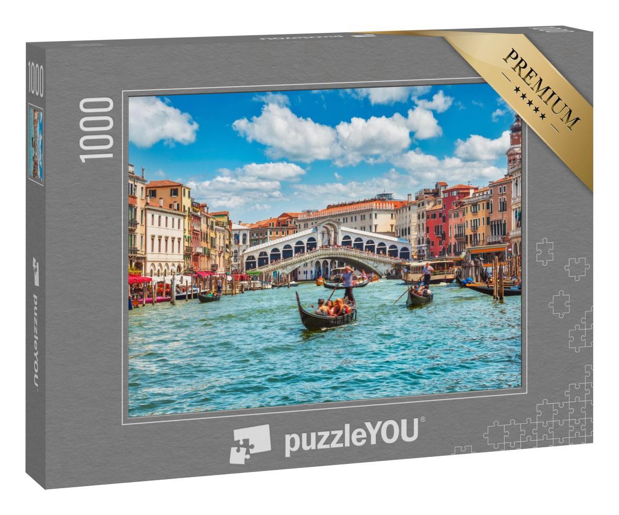 Puzzle 1000 Teile „Brücke Rialto auf dem Canal Grande in Venedig, Italien“