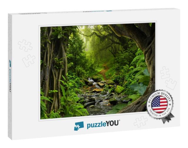Tropical Jungle with River... Jigsaw Puzzle