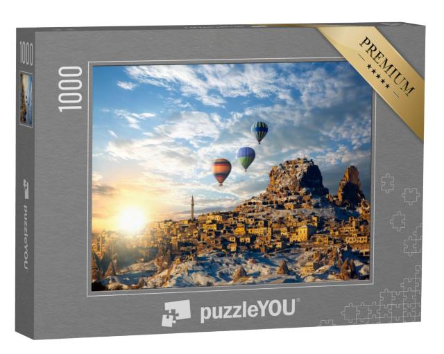 Puzzel 1000 stukjes „Luchtballonvaart over het wonderlijke Cappadocië, Turkije“