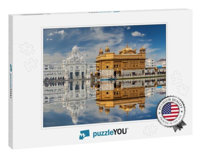 Famous Indian Landmark - Sikh Gurdwara Golden Temple Harm... Jigsaw Puzzle