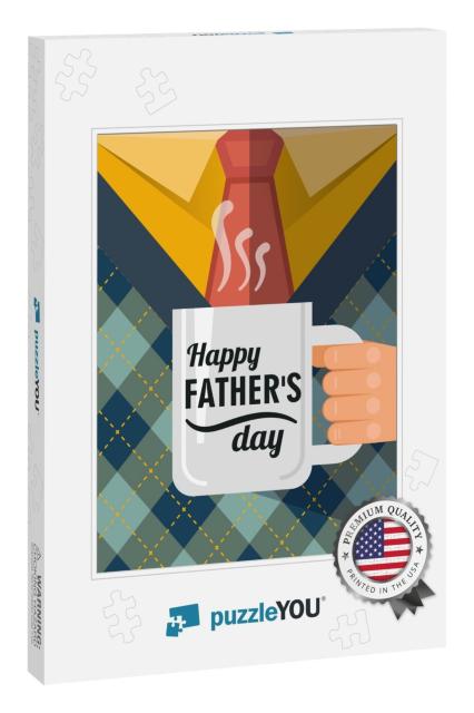 Happy Fathers Day, a Coffee Cup Congratulation... Jigsaw Puzzle