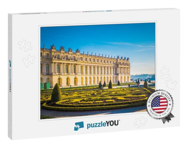 Famous Palace Versailles with Beautiful Gardens Outdoors... Jigsaw Puzzle