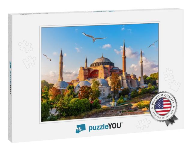 Hagia Sophia View, Sunny Day in Istanbul... Jigsaw Puzzle