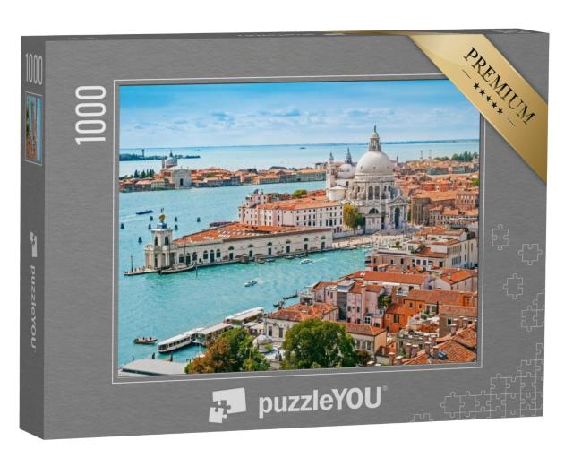 Puzzel 1000 stukjes „Luchtfoto van de Basiliek van Santa Maria della Salute in Venetië, Italië“