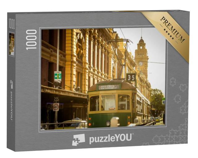 Puzzel 1000 stukjes „Tram in Melbourne, Australië“