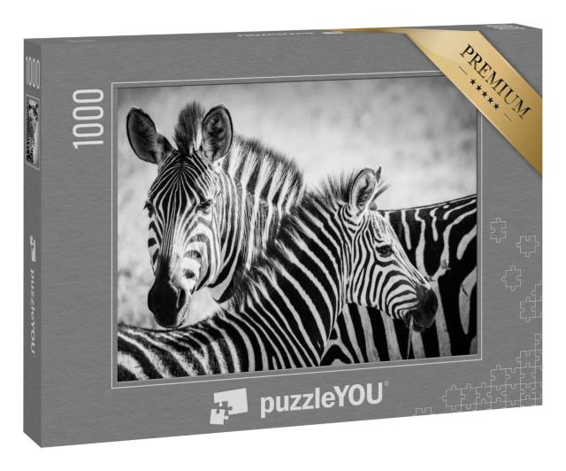Puzzle „Zebramutter und Junges im Serengeti-Nationalpark“