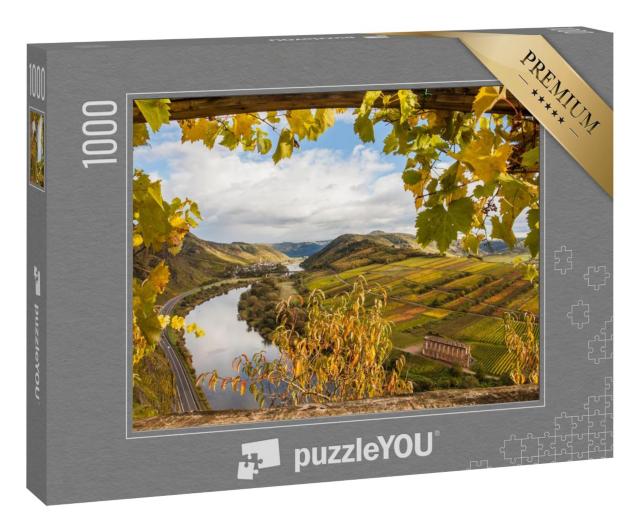 Puzzle 1000 Teile „Goldene Weinberge: Mosel bei Herbst, Deutschland“