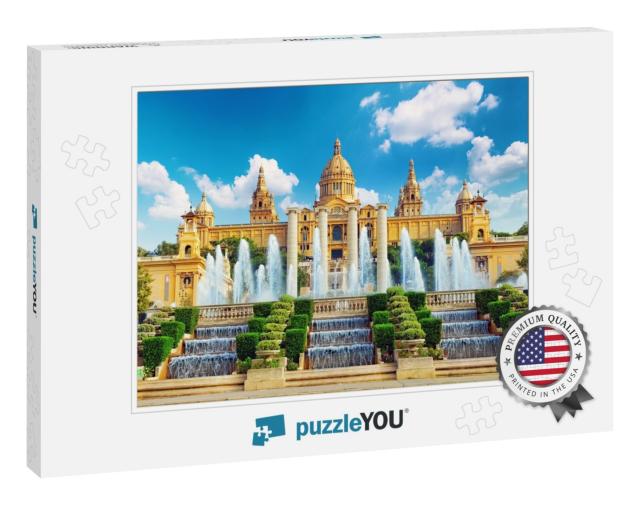 National Museum in Barcelona, Placa De Espanya, Spain... Jigsaw Puzzle