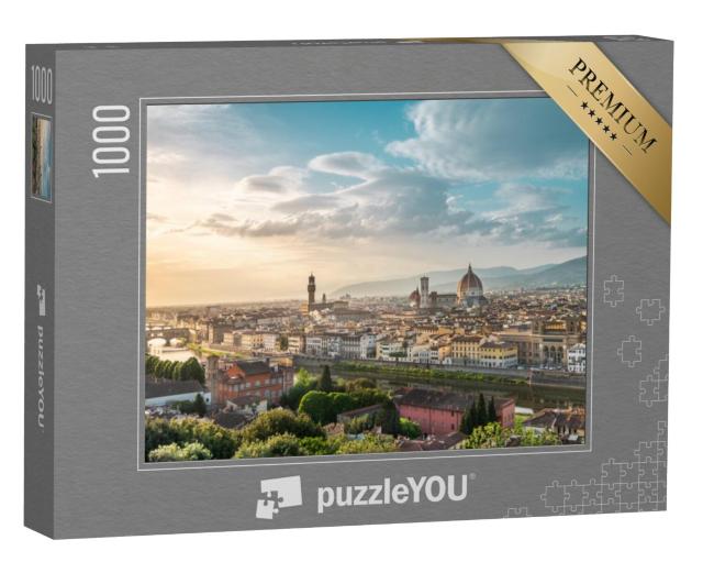 Puzzel 1000 stukjes „Adembenemend panorama van Florence, Italië“