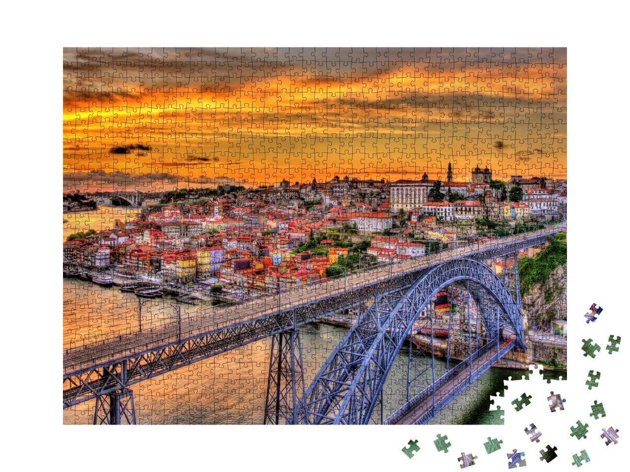 Puzzle 1000 Teile „Porto mit Dom-Luis-Brücke, Portugal“