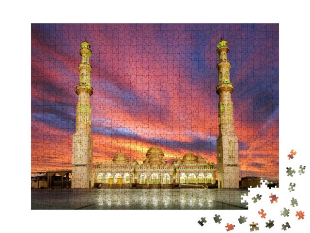 Puzzle 1000 Teile „Sonnenaufgang über der Moschee von Hurghada, Ägypten“