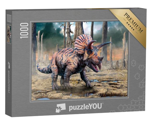 Puzzel 1000 stukjes „Triceratops uit het Krijt“