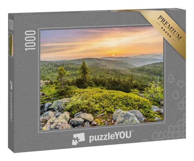 Puzzle 100 Teile „Berggipfel des Lusen, Bayerischer Wald“