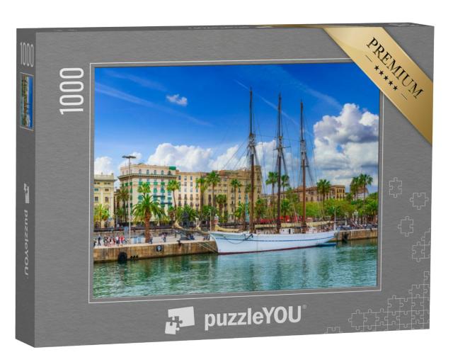 Puzzel 1000 stukjes „Haven van Barcelona, Spanje“