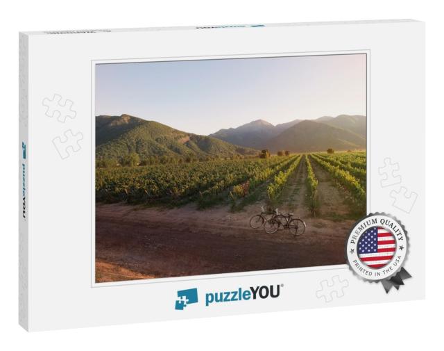 Beautiful Winery Landscape on Golden Hour... Jigsaw Puzzle