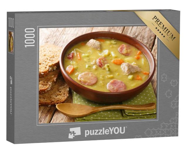 Puzzel 1000 stukjes „Erwtensoep, een populair gerecht in Nederland“