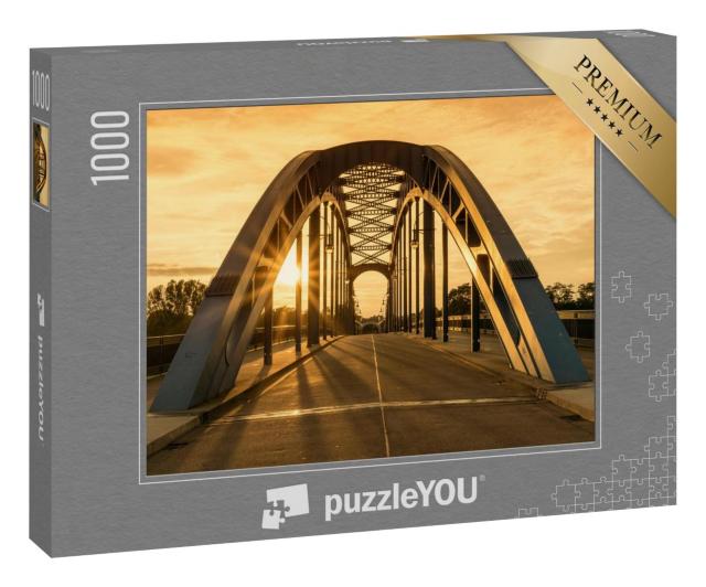 Puzzle 1000 Teile „Sternbrücke, Magdeburg, Deutschland“