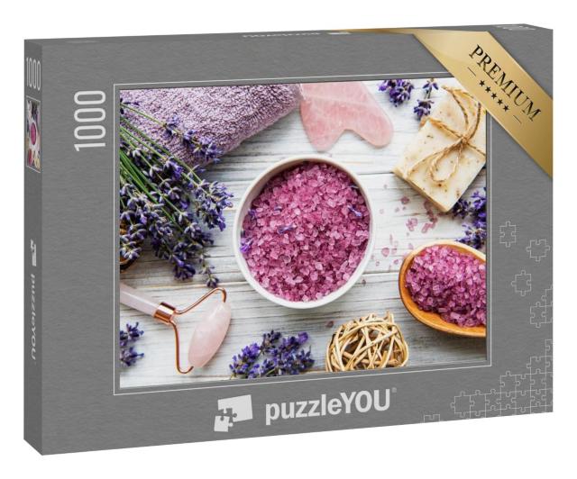 Puzzle 1000 Teile „Zutaten für natürliche SPA-Kosmetik mit Lavendel“