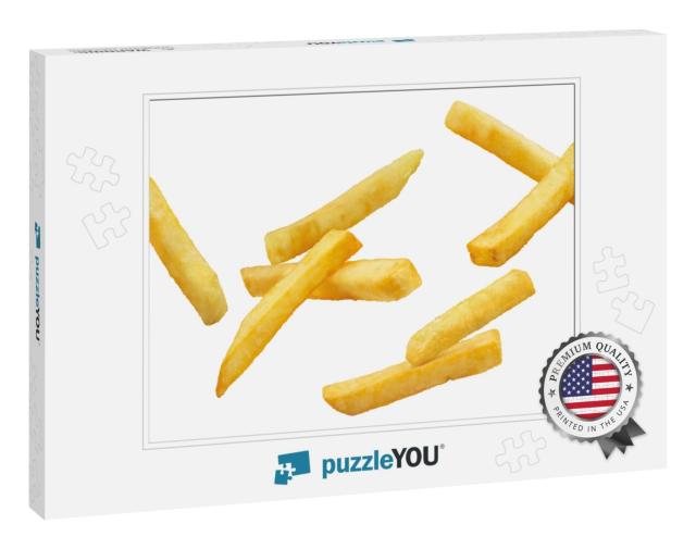 Flying Delicious French Potato Fries, Isolated on White B... Jigsaw Puzzle