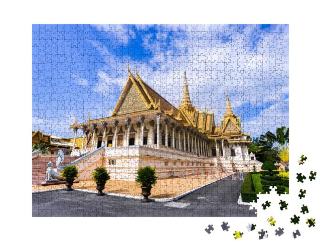 Puzzle 1000 Teile „Königspalast Chanchhaya Pavillon in Phnom Penh, Kambodscha“