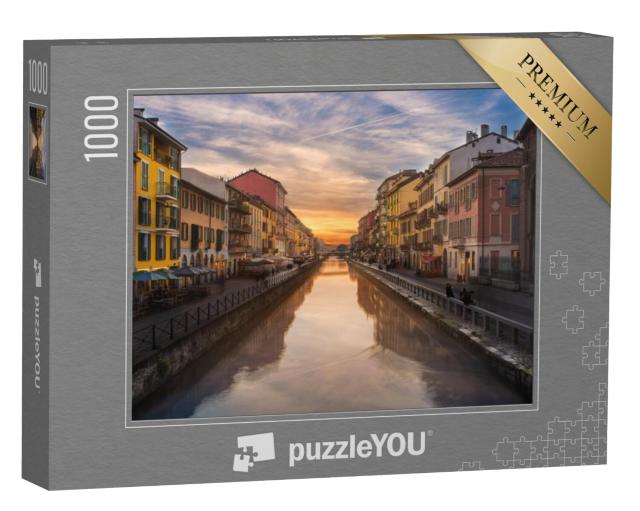 Puzzel 1000 stukjes „Naviglio Grande-kanaal, Milaan, Italië“