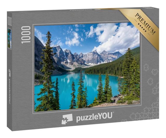 Puzzle 1000 Teile „Moraine Lake, Banff National Park, Kanadische Rocky Mountains“