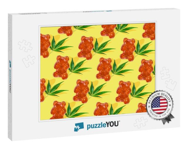 Pattern Gummies in Form of a Bear with Cbd Oil on... Jigsaw Puzzle