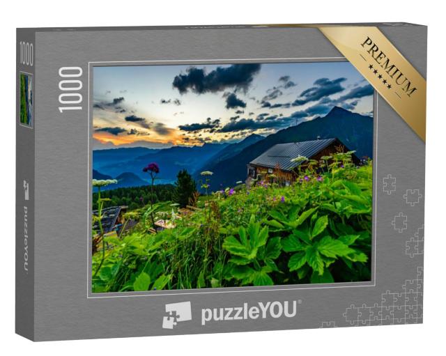 Puzzel 1000 stukjes „Zonsopgang boven de Gamshütte, Zillertaler Alpen“