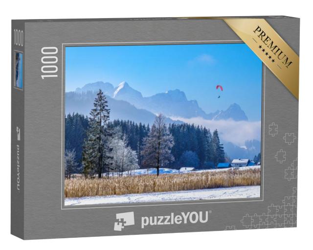 Puzzel 1000 stukjes „Winter in de bergen Karwendel en Wetterstein, Duitsland“