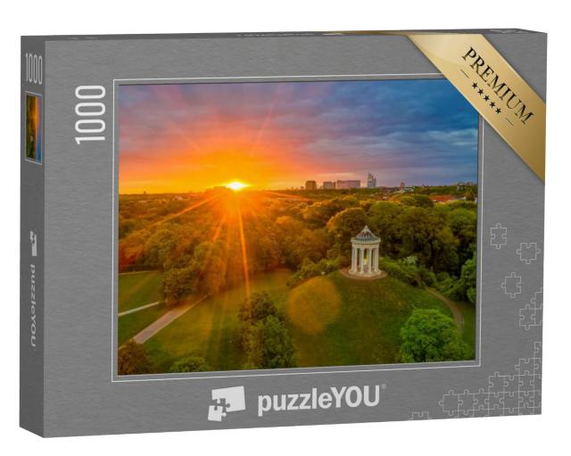 Puzzel 1000 stukjes „Monopteros Tempel in de Engelse Tuin in München, Duitsland“