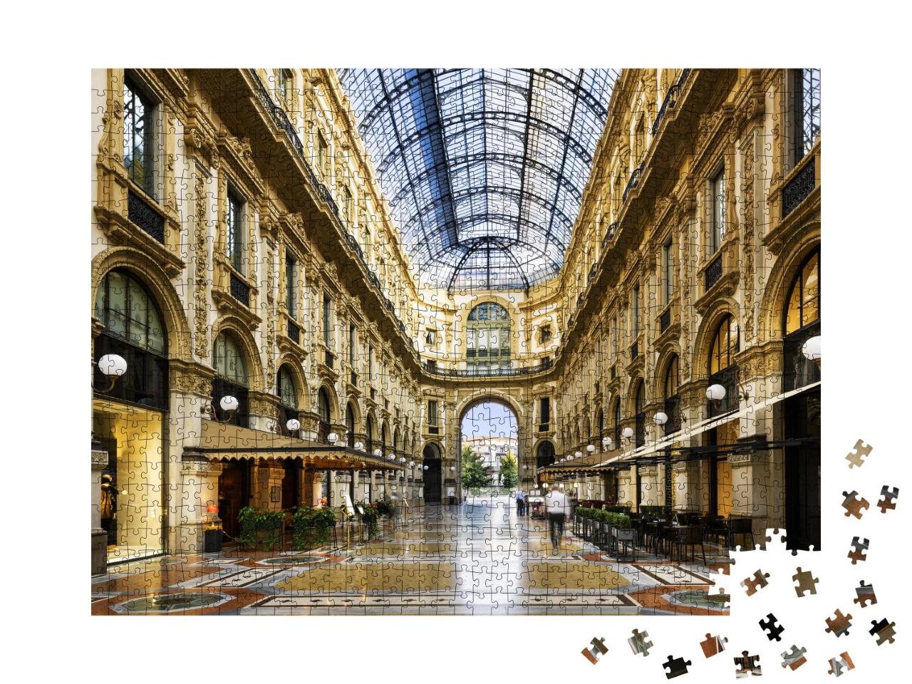 Puzzle 1000 Teile „Glaskuppel der Galleria Vittorio Emanuele in Mailand, Italien“