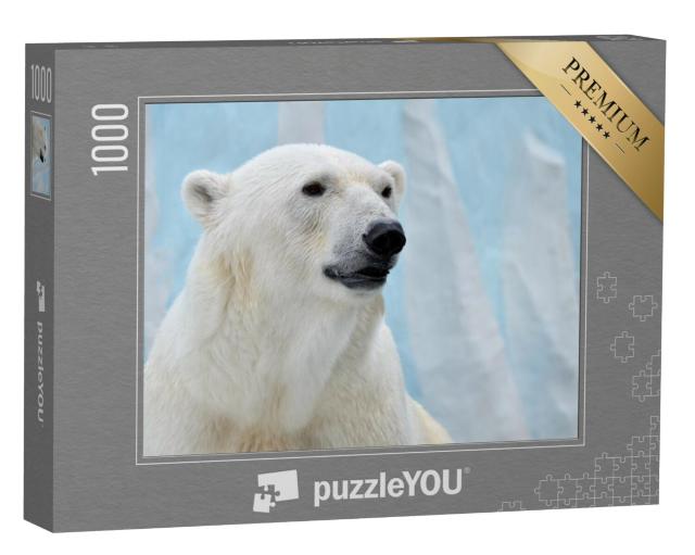 Puzzel 1000 stukjes „Portret van een ijsbeer“