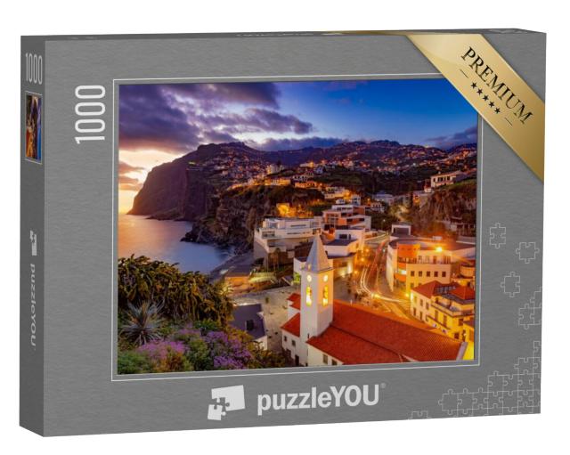 Puzzel 1000 stukjes „Camara de Lobos bij schemering, Madeira“