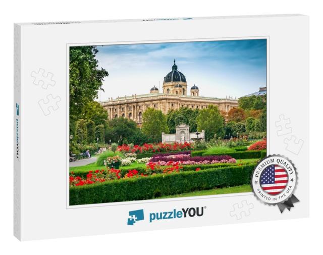 The Volksgarten Peoples Garden in Vienna, Austria... Jigsaw Puzzle