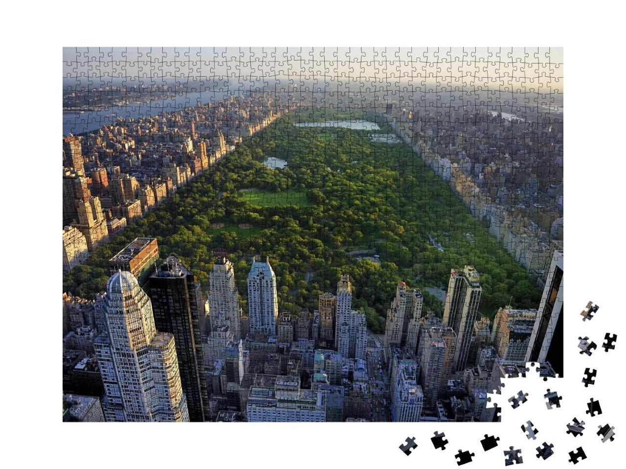 Puzzle 1000 Teile „Central Park und Wolkenkratzer von Manhattan, New York“