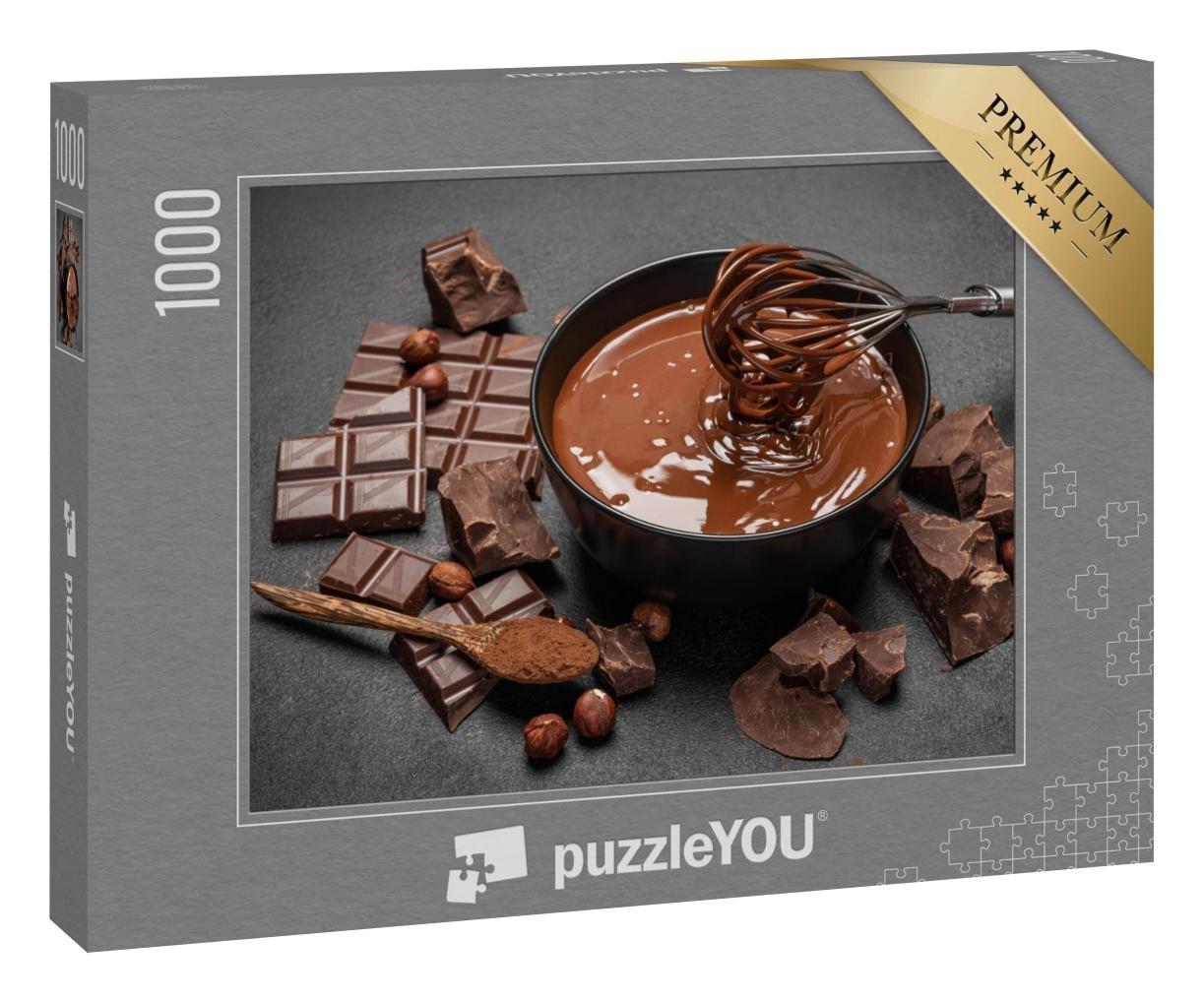 Puzzle 1000 Teile „Die Kunst der Chocolatiers: geschmolzene Schokolade“