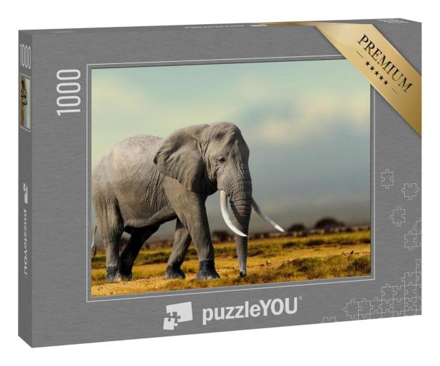 Puzzle 1000 Teile „Afrikanischer Elefant, Masai Mara National Park, Kenia“