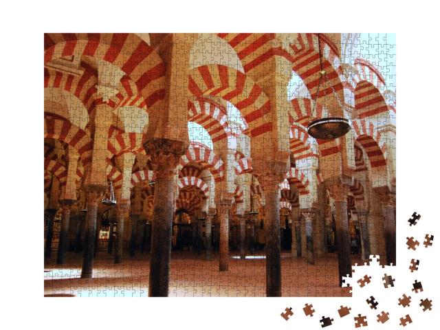 Puzzle 1000 Teile „Gewölbe in der Gebetshalle der Mezquita, Córdoba, Spanien“